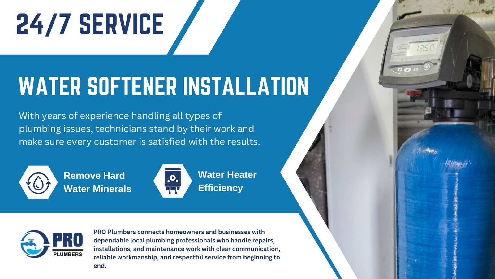 Water softener installation in Turlock, CA